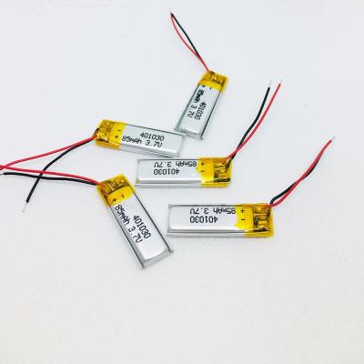 Chine 3.7V 90mAh Li Polymer Battery 401030 pour le dispositif intelligent à vendre