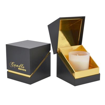中国 Wholesale Luxury Premimum Packaging Gift Candle Jar Boxes Custom Fancy Design Logo Rigid Paper Candle Box 販売のため
