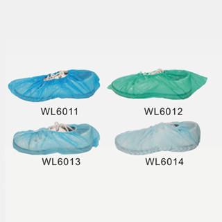 China Non Woven Dressing Blue, Green CPE Shoe Cover For Hospital, Construction WL6011 WL6012 WL6013 WL6014 for sale