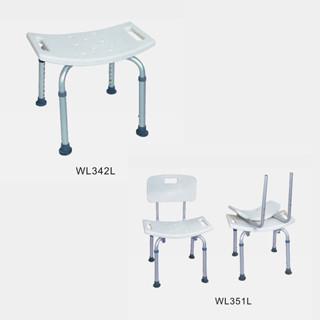 China Instrumentos quirúrgicos médicos ajustables WL342L, WL351L de la silla de ducha de la altura plegable en venta