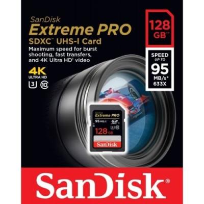 China SanDisk Extreme PRO SD SDXC 128GB UHS-3 95MB/s Class10 633X 4K 4K2K UHD Card for sale