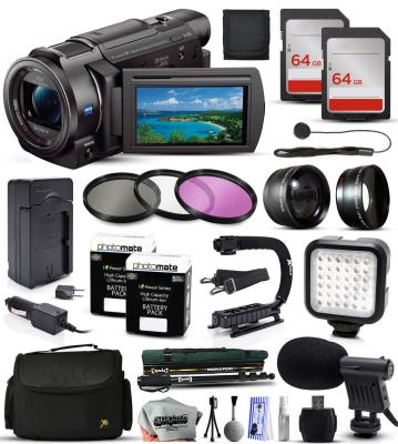 China Sony FDR-AX33 4K HD Handycam Camcorder Video Camera + 128GB Accessories Bundle for sale