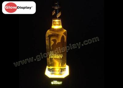 China Whisky Bottle Glorifier Glorifier Display Gold Yellow Light Body With Two Spotlight for sale