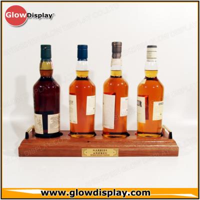 China wholesale wood classic malt whisky bottle glorifier bar display stand for sale