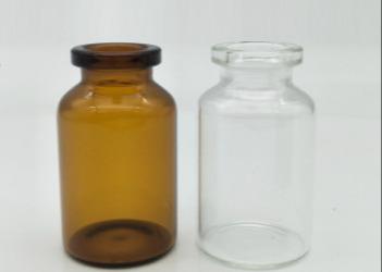China 10ml FDA Clear Glass Pill Bottles With Airtight Rubber Stoppers for sale