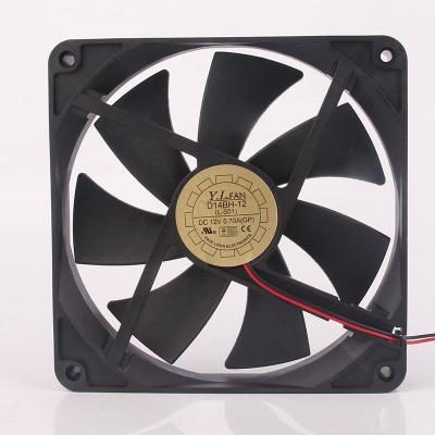 China Yuelun 14CM/cm 14025 140x140x25mm Ball D14BH-12 PWM Double Ball D14BH-12 PWM Ventilation Industrial Exhaust Fan for Hotels for sale