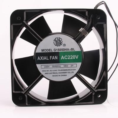 China New West Grocery Hotels Axial Fan 150X150X50MM 15CM 15050 AC220V Heat Dissipation Fan G15050HA2BL Industrial Exhaust Centrifugal Fans for sale
