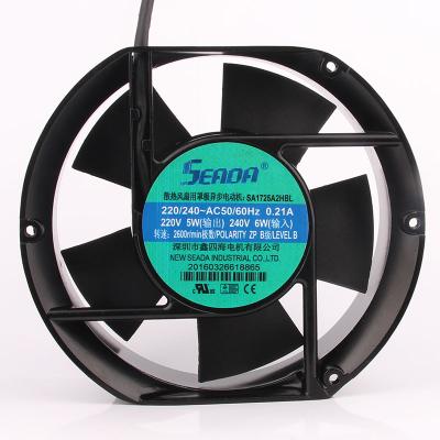 中国 New SA1725A2 HBL AC220V 36W 17251 17cm 172X150X51MM Five-blade Metal Cabinet Brushless Industrial Centrifugal Fan 販売のため