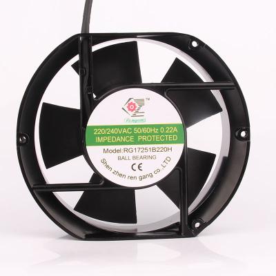 中国 New RENGANG RG1751B220H 220V 0.22A 17CM 172X150X51MM industrial ventilation fan 17251 heat dissipation centrifugal exhaust for hotels 販売のため