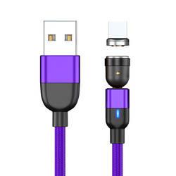China 3A USB Magnetic Charging Cable 540 Degree Rotating 3 In 1 L Shape Or Straight Type C for sale
