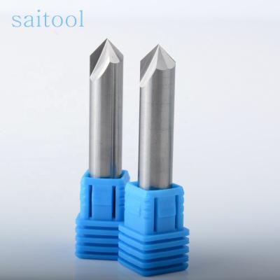China Surface Smoothly Without Any Burrs And Bevel Bits V Flute Aluminum Chamfer Solid Carbide End Mill Drill Bits For Metal for sale