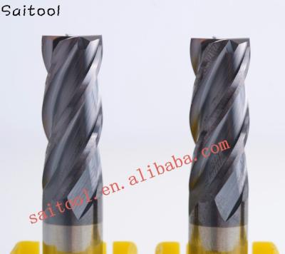 China CNC Process HRC55 Solid Carbide Square End Mills For Steel Cutting With 4 Flutes CNC Router Bits For Stainless Steel for sale