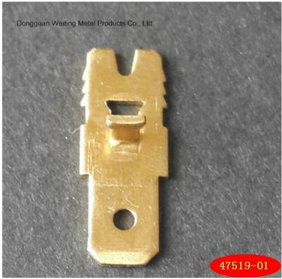 China Brass Battery Cable Ring Terminals 0.8mm Width Ring And Spade Terminals for sale