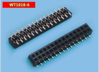 China Encabeçamento do Pin da fileira de WT1018-6 1.0mm o GV RoHS do único/conector fêmea de Idc aprovou à venda
