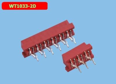 China Red IC Socket Connector Female End Straight Foot Idc Ribbon Connector for sale