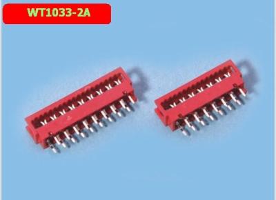 China WT1033-2A IC Socket Connector Red Single Row Idc Connector Wire End Long Foot for sale