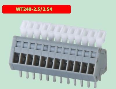 China WT240-2.5/2.54 pcb spring type terminal block, spacing 2.5/2.54, factory direct sales for sale