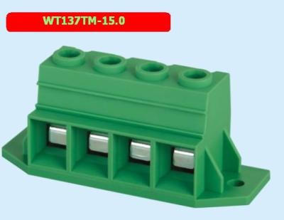 China WT137TM- 15mm PCB Terminal Block 2-10 P Screw Type Terminal Blocks for sale