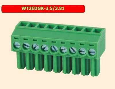 China 3.5 / 3.81 Mm Cable Connector Block  Plug In Electrical Terminal Block for sale