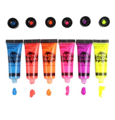China 6color UV Paint Kit for Face & Body | Professional Glow Under Blacklight Paint for sale