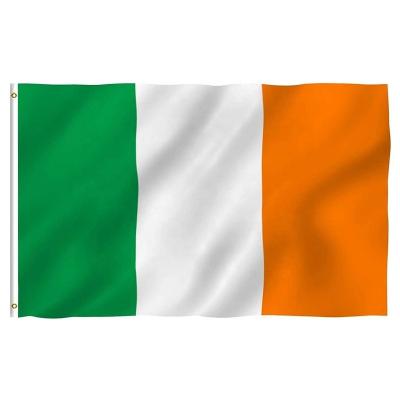 China Ireland Flag Shamrock ST Patrick's Day Banner Irish National Flags for World Cup Competitive Game for sale