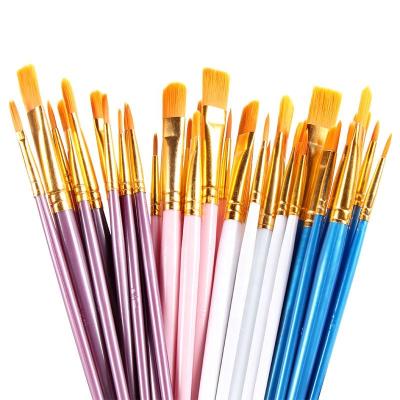 China 10 PCS Artist Body Paint Brush Set Art Supplies for Acrylic Oil Watercolor, Face Nail Art, Miniature Detailing for sale