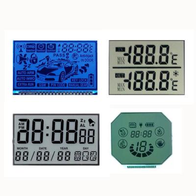 China Custom LCD Clock Module Monochrome TN 7 Segment Display Panel for sale