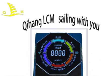 China VA Black Round Shape 3.0V Monochrome VA 7 Segment Lcd Display Module for sale
