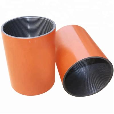 China Gas Transportation OCTG Couplings Orange Seamless Steel Casing for sale