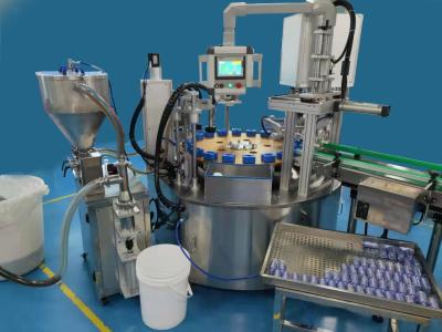 China Double Head Cosmetic Cream Filling Machine SUS304 Cream Jar Filling Machine for sale
