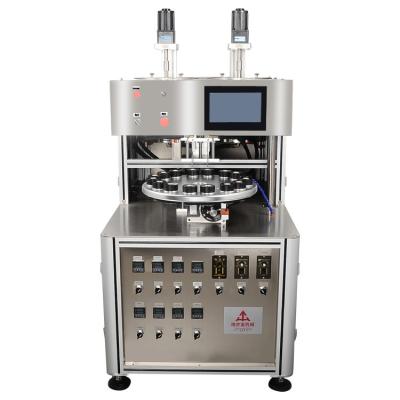 China 20-40pcs/Min Cosmetic Cream Filling Machine Two Color Screw Filling Machine for sale