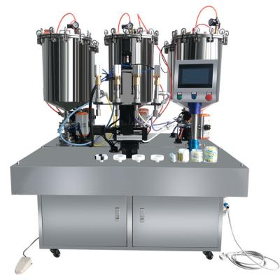 China Cosmetic Cream Filling Machine 4 Colours Ice Cream Pattern Filling Machine for sale