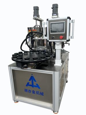 China Cosmetic Eye Cream Filling Machine Double Color Cream Jar Filling Machine With AC Motor for sale