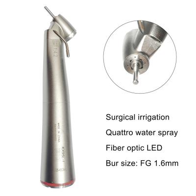 China Contra Angle Electric Micromotor Dental Turbine Handpiece With Led Fiber Optic for sale