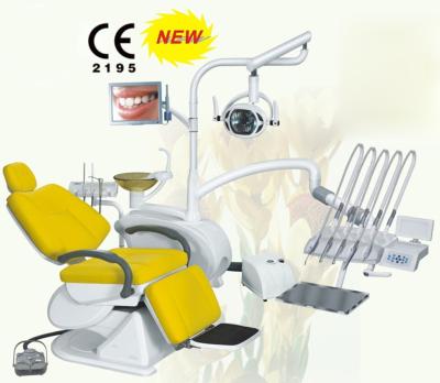 China 2/4 Holes Ergonomic Dental Chair Unit 24V Noiseless DC Motor for sale