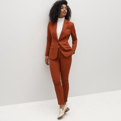 China Burnt Orange Formal Stylish Womens Suits 5% Spandex for sale