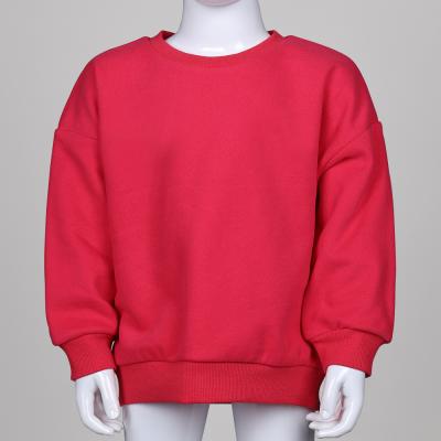 China Fleece Fabric Pullover Sweat Shirt Drop Shoulder With Solid Color for sale