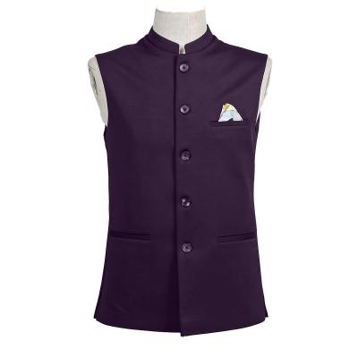 China Custom Business Casual Suit Jacket Cotton Silk Solid Waistcoat for sale