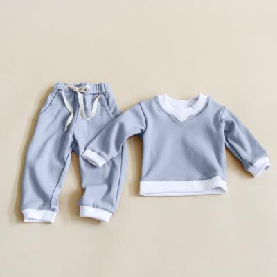 China Neutral Kids Fleece Sweatshirt Set Printed Loungewear Sweatpants 2 PCS Pullover Sweat Shirt for sale