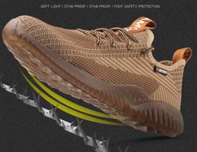 China Light Steel Toe Anti-Puncture Toe Insurance Shoes Work Smash Driving Woven Woven Running Safety Shoes For Men for sale