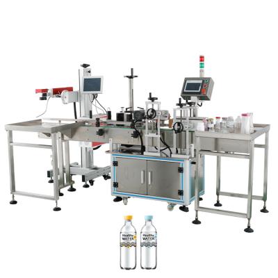 China Automatic Horizontal Round Bottle Labeling Machine Top Label Applicator Machine Product Labels For Cosmetic Bottle for sale
