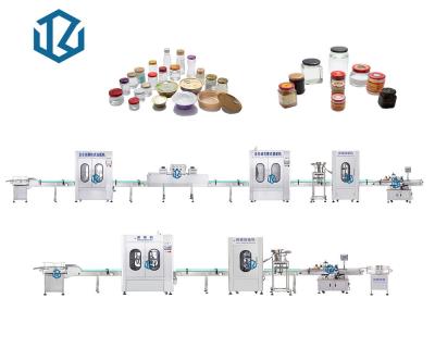 China Automatic Glass Bottle Filling Line For Peanut Butter Honey Bird'S Nest Syrup Jam for sale