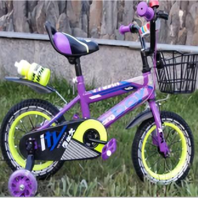 China Hot Street Selling 12 Years Old Children's Bicycle Inch Wheel 2-4 Steel Frame With Auxiliary Wheels Shape Design Baby Bike for sale