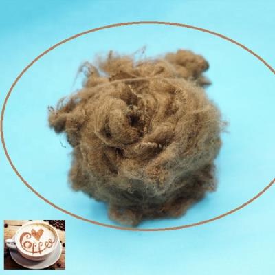 China O narcótico da categoria do Virgin tingiu a cor do café do poliéster para girar à venda