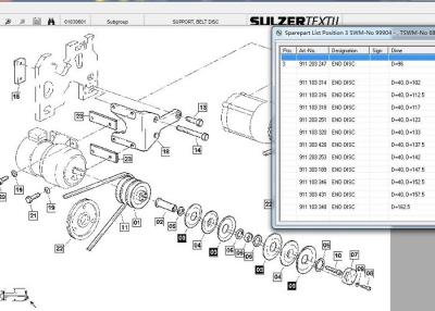 China Peças ISO9001 da máquina de tecelagem de Sulzer do disco da correia do disco da extremidade à venda