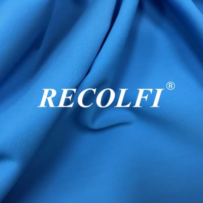 China Fibras de poliéster recicladas Repreve elásticos tejidas de la tela cruzada del estiramiento con la sensación suave de la piel en venta