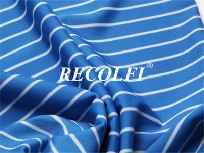 China La línea simple Spandex hizo punto el elástico material Lycra del verde de Eco de la tela en venta