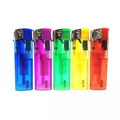 China Flint Transparent Color Rechargeable Electric Smoking Lighter for Kitchen Briquet for sale
