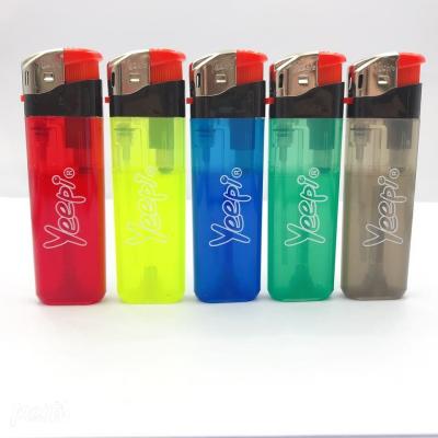China Colorful Plastic Cigarette Box with Refillable Electric Gas Lighter 1 Piece Min.Order for sale