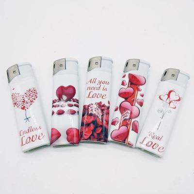 China Refillable Custom Design Electric Gas Lighter in White Color for Fashion Enthusiasts for sale